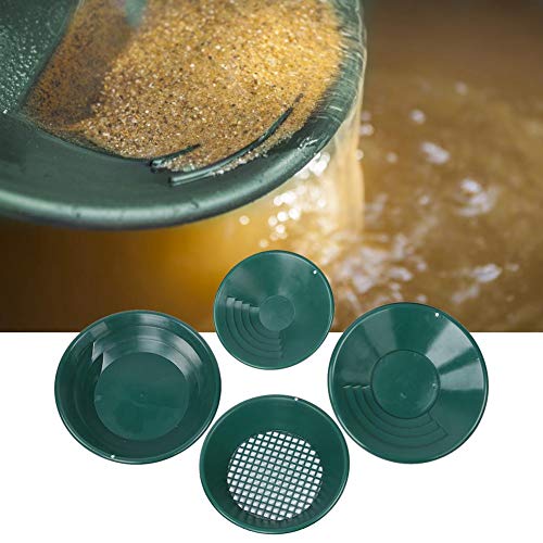 4 Piezas Gold Pan Kit,Batea Buscar Oro de Bandeja de Lavado de Oro Juego de Utensilios para Búsqueda de Oro Herramienta de Lavadora de Oro Tradicional en Minería de Oro aluvial y Exploración de Oro 4 Piezas Gold Pan Kit,Batea Buscar Oro de Bandeja de Lavado de Oro Juego de Utensilios para Búsqueda de Oro Herramienta de Lavadora de Oro Tradicional en Minería de Oro aluvial y Exploración de Oro