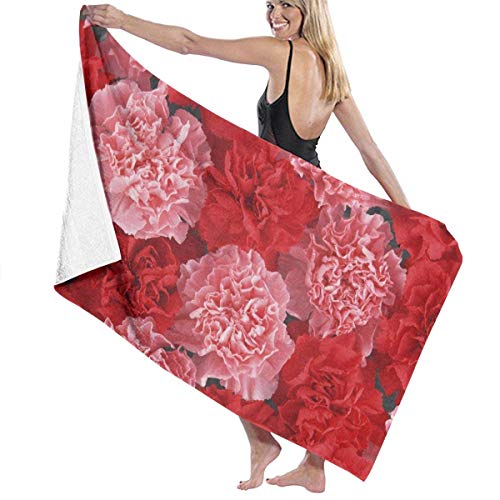 Abel Berth Toalla de baño con Estampado de peonía Rosa Toalla de Playa Grande y Ligera Toalla de baño Ultra Absorbente Toalla de baño70*140cm