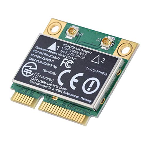 Adaptador de Red de Alta Velocidad Mini Tarjeta PCI Express, 2.4G / 5GHz Banda Dual Bluetooth 5.0 433 Mbps WiFi Mini PCI-E Tarjeta inalámbrica