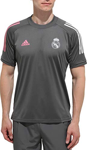 Adidas Real Madrid Temporada 2020/21 Camiseta Entrenamiento Oficial, Unisex, Gris, M Adidas Real Madrid Temporada 2020/21 Camiseta Entrenamiento Oficial, Unisex, Gris, M