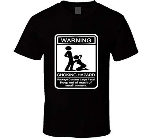 Advertencia peligro de asfixia Cool Hilarous moda hombres camiseta negro