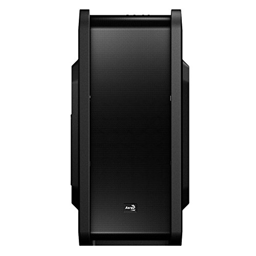 Aerocool QS240 - Caja gaming para PC (ATX, incluye ventilador trasero 12 cm, 4 slots de expansión, refrigeración de agua, USB 3.0/2.0, Audio HD,PSU), color negro, Talla Única