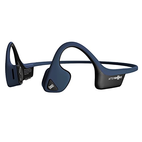 Aftershokz Trekz Air, Auriculares Bluetooth Inalambricos Conducción Osea, Banda para Cuello con microfono, Azul