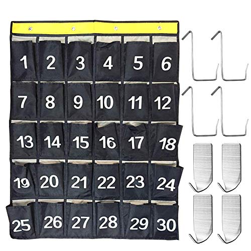 AFUNTA 30 Bolsillos numerados Porta calculadora y Bolsillos para teléfonos móviles Organizador gráfico Bolsa de Almacenamiento Colgante con 4 Ganchos Adhesivos / 4 Ganchos para Puertas – Azul AFUNTA 30 Bolsillos numerados Porta calculadora y Bolsillos para teléfonos móviles Organizador gráfico Bolsa de Almacenamiento Colgante con 4 Ganchos Adhesivos / 4 Ganchos para Puertas – Azul