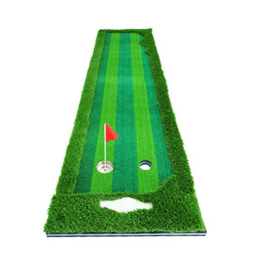 Alfombrillas de Golf Golf Putting Mat Indoor y al Aire Libre Práctica de Golf Estera Putting Green Training Aid Putter Trainer Poniendo Verde (Color : Verde, Size : 75x300CM)