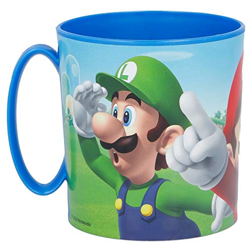 ALMACENESADAN 2713; Taza Super Mario; Producto de plástico; Apta para microondas; Libre BPA; Capacidad 360 ml