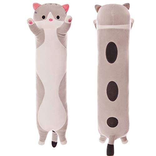 Almohada Suave de Gato, Almohada De Felpa para Dormir de Tiro Largo, Almohada de AlgodóN para Gatito, MuñEco de Peluche Bonito, Regalo de Juguete para NiñOs, Novia (Gray, 70cm/27.55in) Almohada Suave de Gato, Almohada De Felpa para Dormir de Tiro Largo, Almohada de AlgodóN para Gatito, MuñEco de Peluche Bonito, Regalo de Juguete para NiñOs, Novia (Gray, 70cm/27.55in)