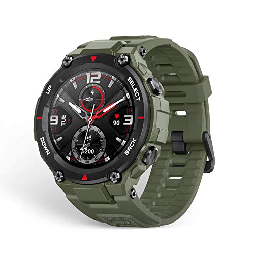 Amazfit T-Rex Smartwatch Pulsera Inteligente Reloj deportativo Monitor de Sueño Notificación Llamada y Mensaje para Andriod iOS (Army Green)