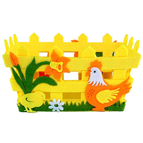 Amosfun - Cestas artesanales de Pascua - Cesta de Pascua para Huevo - Decoración para la casa de Pascua - Color Aleatorio