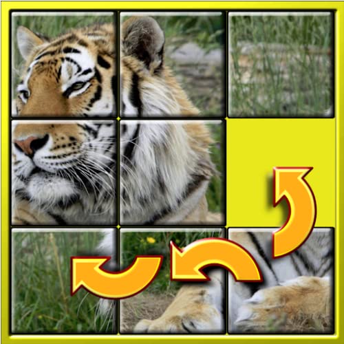 Animal Slide Puzzle 15 - forma mística plazas arreglos adecuados para el desarrollo de niños envejecidos mayores inteligentes juego de mosaico para niños