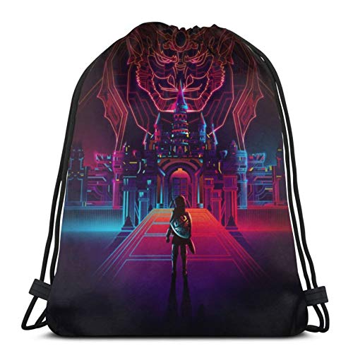 ANNAOSU Bolsas de Cuerdas Bolsas Unisex con cordón Bolsa de Gimnasio Deporte Gimnasio Senderismo Yoga Mochila Informal Ligera Bolsas de Almacenamiento Legend Zelda