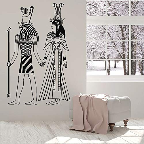 AQjept Calcomanía de Arte de Pared Horus Dios Egipcio Antiguo Vinilo Pegatina para Ventana Sala de Estar Dormitorio decoración Interior114x70cm