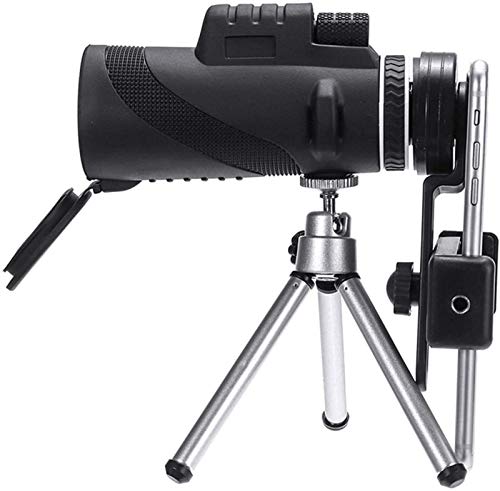 AQWESD Telescopio monocular Estelar 40x60 HD Zoom Noche Teléfono móvil Telescopio monocular con Mini trípode Ocular Lente de Objetivo de Mano