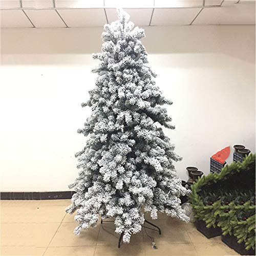 Árbol De Navidad Artificial Pino, Arboles De Navidad con Blanco Nevado Seguro Respetuoso del Medio Ambiente Reutilizable Arbol Navidad, Fácil De Montar, Decoración Navideña