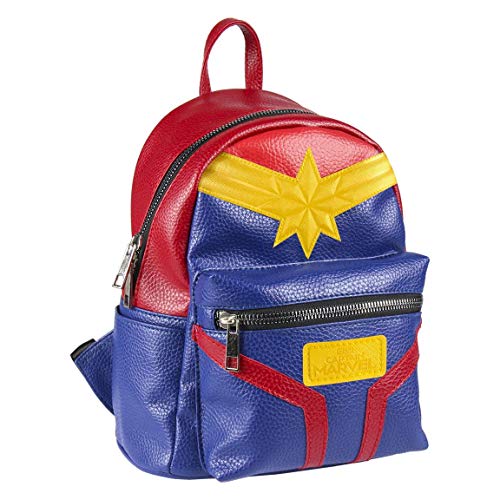 ARTESANIA CERDA Mochila Casual Moda Captain Marvel, Unisex Adultos, Azul (Azul), 11x22x22 cm (W x H x L)