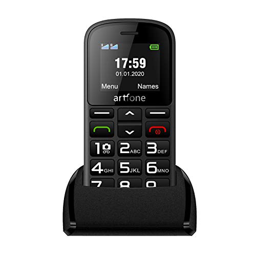 artfone Teléfonos móviles para Personas Mayores con Teclas Grandes, teléfono móvil para Personas Mayores con botón SOS y Base de Carga, Camera, Flashlight, fácil de Usar para Personas Mayores artfone Teléfonos móviles para Personas Mayores con Teclas Grandes, teléfono móvil para Personas Mayores con botón SOS y Base de Carga, Camera, Flashlight, fácil de Usar para Personas Mayores
