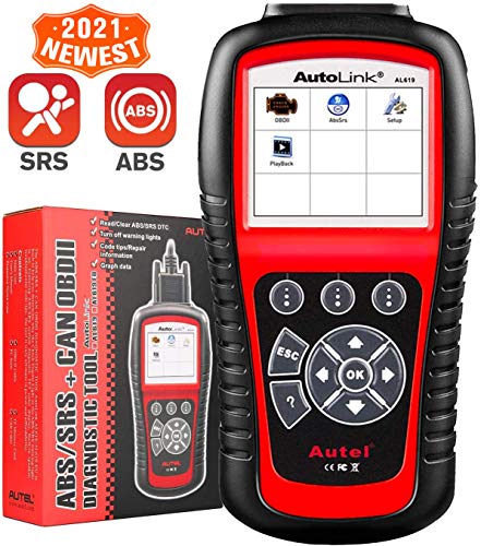 Autel Autolink AL619 OBD2 Scanner ABS SRS Scan Tool, Apague la Herramienta de Diagnóstico Check Engine Light