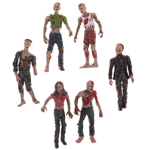 B Blesiya 6X Figura de Acción Modelo de Zombies Plástico con Brazo Cuerpo Desmontable Regalo de Broma para Niños Adultos