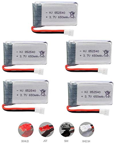 Batería de litio de 3,7 V 650 mAh 852540 batería de litio recargable de 3,7 V para SYMA X5 X5C X5C-1 H5C X5SW Drone Accesorios-5 piezas