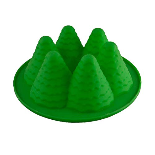 BESTONZON Molde para pasteles de silicona en forma de árbol de navidad 3D para hornear en casa (color aleatorio)