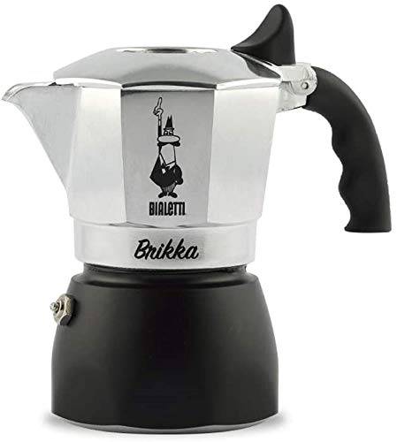 Bialetti Brikka, cafetera capaz de suministrar la crema del café expreso, 2 Tazas