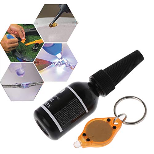 BIlinl 5 Second Fix UV Light Glue 15ml con lámpara UV Unión Fuerte para Vidrio cerámico