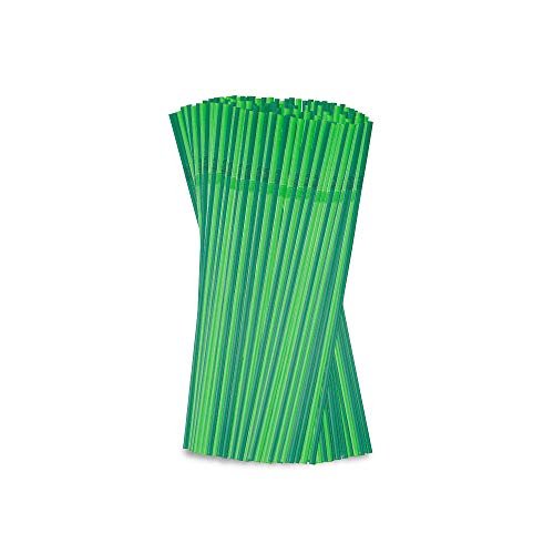 BIOZOYG pajitas Flexibles ecológicas Ø 0,5 cm I 500 pajitas de plástico orgánico PLA 24 cm Verde Claro y Oscuro Mezclado I popotes sostenibles de plástico Biodegradable para Bebidas