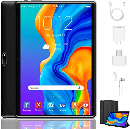 Black Tablet 10-Inch, Quad-Core, Android 9.0 Tablet, Dual 4G LTE, 5G WiFi, 3Gb Ram, 32Gb Rom/128Gb Tablet, 8000Mah Battery, Bluetooth/GPS/OTG Unlock
