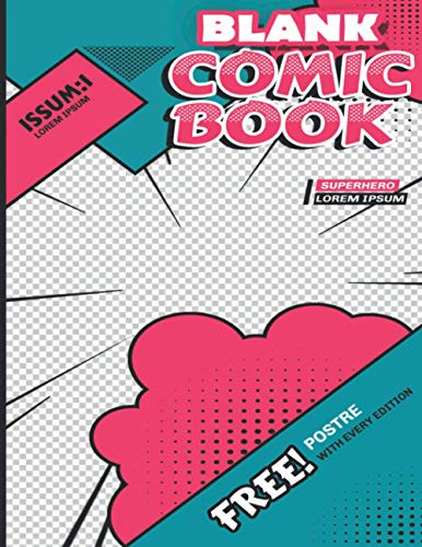 Blank Comic Book: Draw Your Own Comics | 120 Pages | A Large Size 8,5" X 11" Cartoon | With Variety Of Template Which I created on my own | A Large ... (Abstract Comics Magazine Volume 2 Cover)