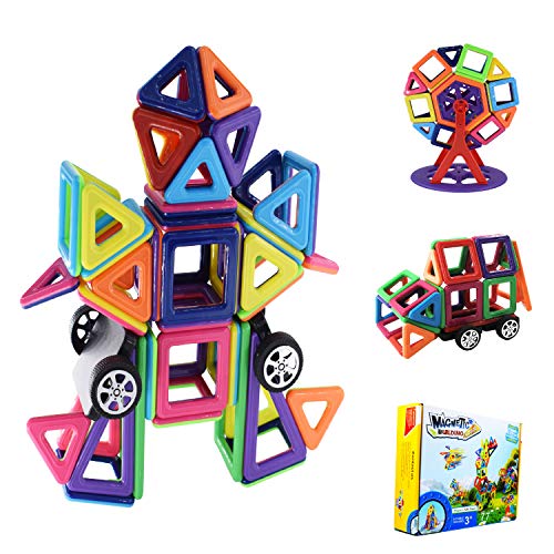Bloques de construcción magnéticos, 3D Juguetes Creativos y Educativos, DIY Juguetes,Juegos de Construcción,Mejor Regalo de Cumpleaños (77 Piezas) Bloques de construcción magnéticos, 3D Juguetes Creativos y Educativos, DIY Juguetes,Juegos de Construcción,Mejor Regalo de Cumpleaños (77 Piezas)