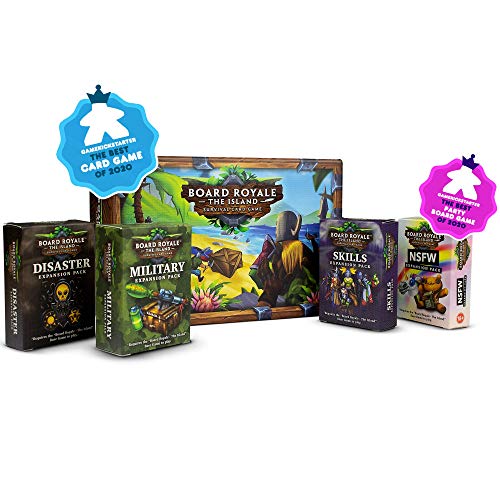 Board Royale – The Island – Paquete de supervivencia – Juego de cartas de supervivencia competitiva galardonado para amigos y familiares – Incluye el juego base y todas las expansiones de Board Royale Board Royale – The Island – Paquete de supervivencia – Juego de cartas de supervivencia competitiva galardonado para amigos y familiares – Incluye el juego base y todas las expansiones de Board Royale