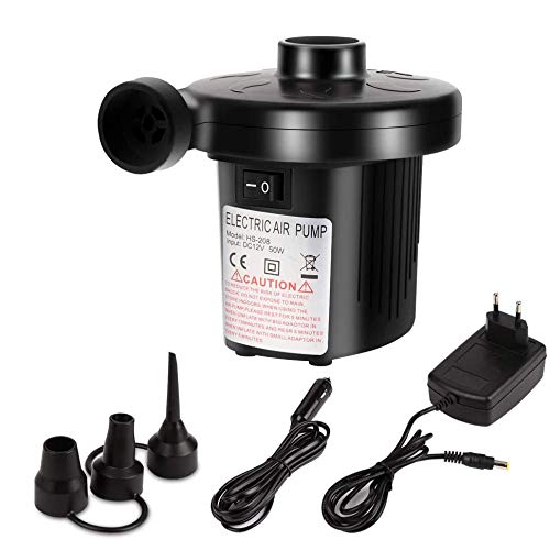 Bomba de Aire Eléctrica,Bomba De Aire Portátil para Inflar/Desinflar Bote Inflable con 3 Accesorios con Hinchar y Deshinchar, Usado para Botes Inflables, Camas de Inflables, Piscinas Inflables etc Bomba de Aire Eléctrica,Bomba De Aire Portátil para Inflar/Desinflar Bote Inflable con 3 Accesorios con Hinchar y Deshinchar, Usado para Botes Inflables, Camas de Inflables, Piscinas Inflables etc
