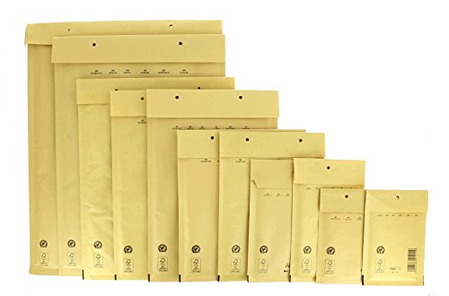 Bong AirPro - Pack de 100 bolsas acolchadas kraft, 180 x 265 mm