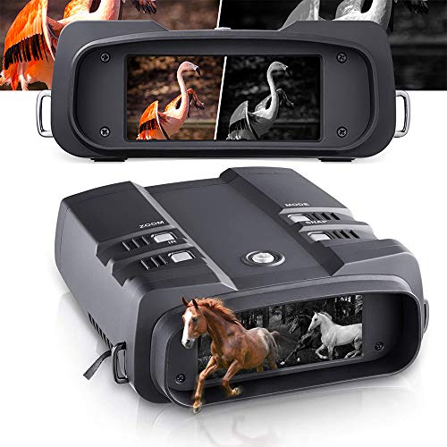 Braveking1 Digital Prismáticos Visión Nocturna (3.6-10.8) x31 mm Zoom Infrarrojo de 7 Niveles Pantalla de 4 LCD Pulgadas Alcance Visual de 984ft Caza Binoculares Tomar Fotos/Vídeos con 64G TF Tarjeta Braveking1 Digital Prismáticos Visión Nocturna (3.6-10.8) x31 mm Zoom Infrarrojo de 7 Niveles Pantalla de 4 LCD Pulgadas Alcance Visual de 984ft Caza Binoculares Tomar Fotos/Vídeos con 64G TF Tarjeta