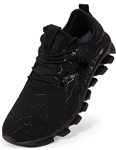 BRONAX Zapatos para Correr Hombre Zapatillas de Deportes Tenis Deportivas Running Calzado Trekking Sneakers Gimnasio Transpirables Casual Montaña Negro 43