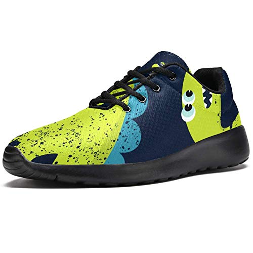 Cabeza y Cola de Dinosaurio Verde Athletic Trainers Zapatillas Ligeras Calzado Deportivo para Mujer