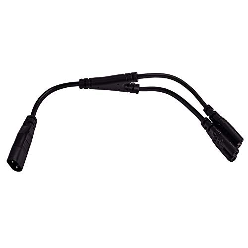 Cable de alimentación divisor de CA, de IEC320 C8 a 2X C7 Y, IEC Figura 8 macho a 2 hembras, salida, 1 en 2, 30 cm