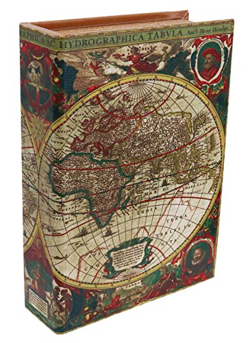 Caja de Llaves Llaves de gabinete Estilo Antiguo mapamundi Henricus Hondius