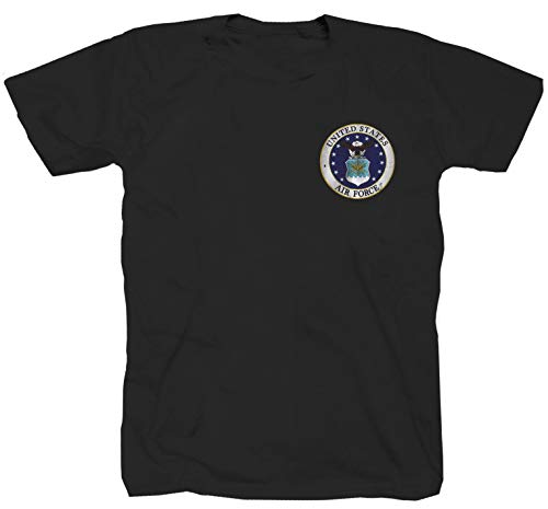 Camiseta U.S. Air Force Marines Corps USA Army Seals Fallparacaidistas F 16 NASA, color negro Negro M