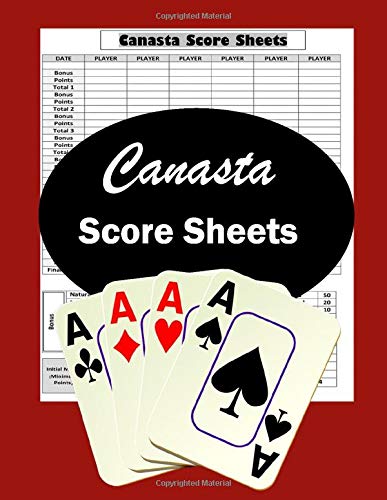 Canasta Score Sheets: Scoring Pad for Canasta Card Game | Game Record Keeper Notebook | Point Reference on Scoring Pad | Score Keeping Book |Gift Idea 8.5" x 11" - 100 Pages