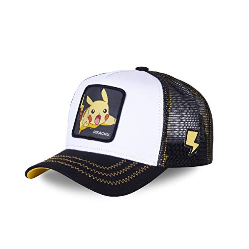 capslab - Gorra Pikachu Pokemon Blanca- Talla Unica - PIK5