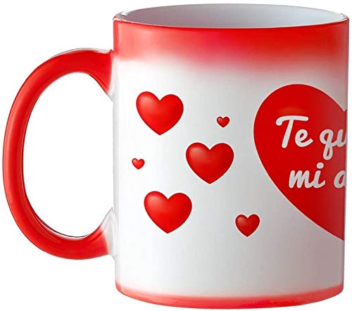 Casa Vivente Taza Termosensible y Mágica Que Cambia de Color, Taza Original para Desayuno, Regalo para Parejas