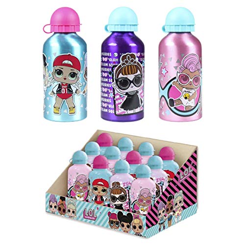 Cerdá, Botella de Aluminio para Agua con Capacidad Color Azul-Licencia Oficial LOL Surprise Unisex niños, Pearl, 500 ML: 4,4,4