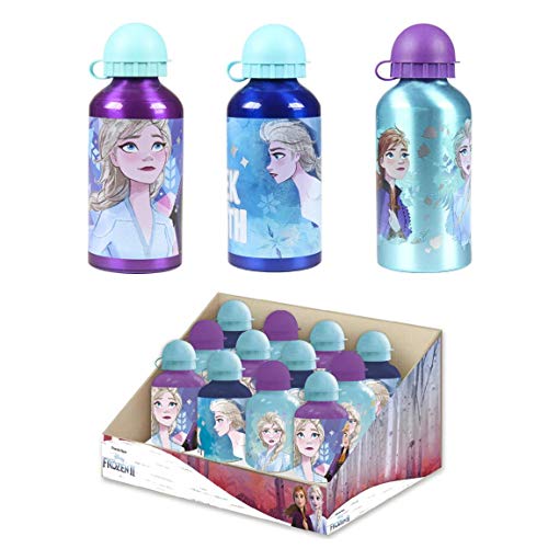 Cerdá, Botella de Aluminio para Agua con Capacidad Color Lila-Licencia Oficial de Frozen 2 de Disney Studios Unisex niños, Lilac, 500 ML: 4,4,4