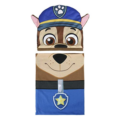 Cerdá Conjunto 2 Piezas Paw Patrol Chase Set de bufanda, gorro y guantes, Azul (Azul 001), One Size (Tamaño del fabricante:única) para Niños