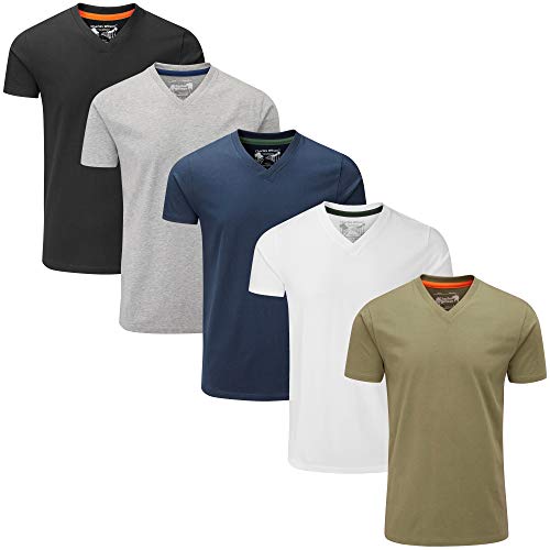 Charles Wilson Paquete 5 Camisetas Cuello Pico Lisas (Medium, Essentials Type 23) Charles Wilson Paquete 5 Camisetas Cuello Pico Lisas (Medium, Essentials Type 23)