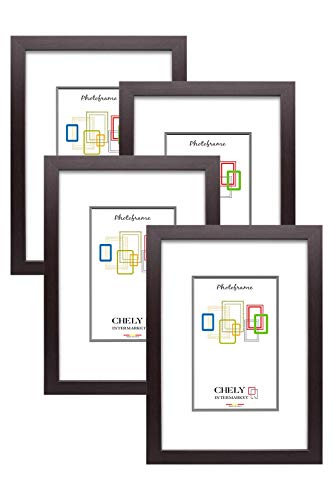 Chely Intermarket, Marco de Foto Grande 40x50cm (Wengue) MOD-254 (Pack 4 unds) / Hecho de Madera, Ancho de Bastidor 1,20 cm con Acabado Elegante | Marco para títulos y certificados (254-40x50*4-0,85)