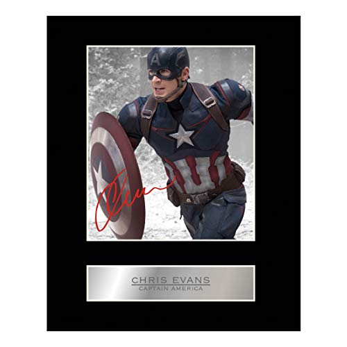 Chris Evans firmado foto enmarcada Capitán América