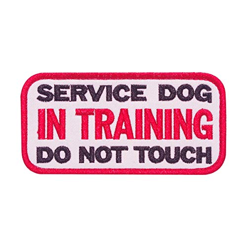 Cobra Tactical Solutions - Parche SERVICE DOG IN TRAINING DO NOT TOUCH K9 DOG Motivational Military Patch con Cierre de Velcro para Airsoft, Paintball, Ropa táctica y Mochila