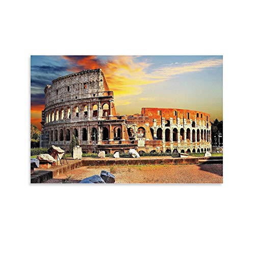 Coliseo de Roma – Visitas guiadas de ciudades imperdibles Deco Metrópolis City Wall Image Design Italia Decoración Póster Estético y Arte de Pared Impresión Moderna Familiar 16x